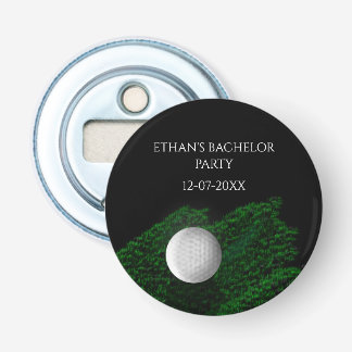 Green golf ball golfers bachelor party  bottle opener