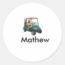 Green golf car name man sports boy gifts letter 
