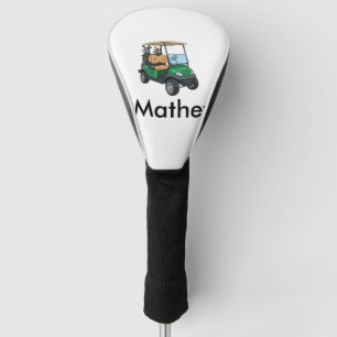 Green golf car name man sports boy gifts letter head cover