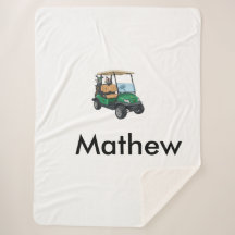 Green golf car name man sports boy gifts letter 