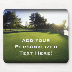 Green Golf Course at Dawn Mouse Pad