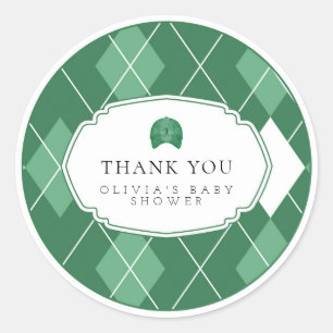 green  golf  favour sticker