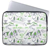 Green Golf Icons Pattern