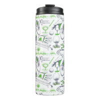 Green Golf Icons Pattern