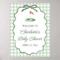 Green Golf New to the Club Baby Shower Welcome
