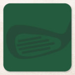 Green Golf Paper Coaster<br><div class="desc">Golf Theme Party Coasters | Green Golf Birthday Party Supplies | Golf Party Tableware | Golf Theme Birthday Decorations Complete your golf-themed celebration with these stylish golf coasters. Designed with a rich green background and a subtle golf club illustration, these plates add a fun yet elegant touch to your party...</div>