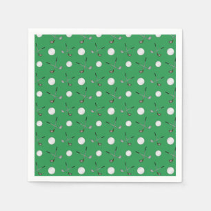 Green golf pattern napkin