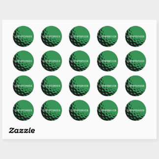 Green Golf Sticker with Name Customization