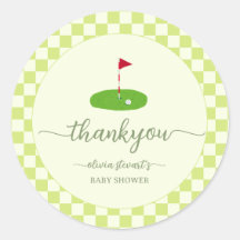 Green Golf theme Baby shower thank you