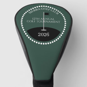 Green Golf Tournament Club Name Head Cover