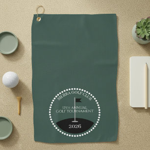 Green Golf Tournament Club Name Towel