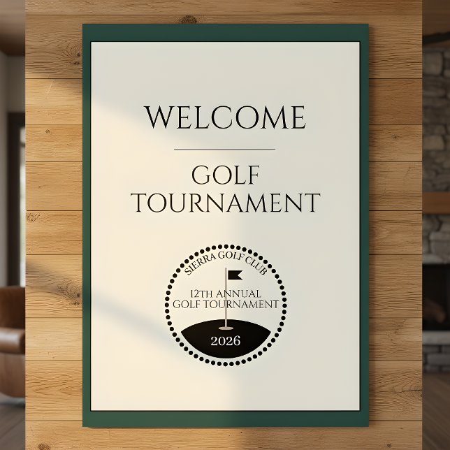 Green Golf Tournament Welcome Poster (Creator Uploaded)