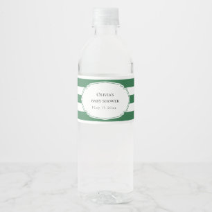 Green golf water bottle label
