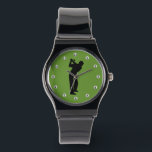 Green Golfer with Golf Ball Numbers Watch<br><div class="desc">Funny green golf watch for the best golfer in your life. #1 golfer hitting a ball on a green background with balls as the clock number on this unique wristwatch gift. The perfect dad or grandfather gift for a father or grandpa who loves golfing.</div>