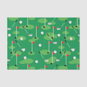 Green Golfers Tissue Paper