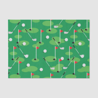 Green Golfers Tissue Paper