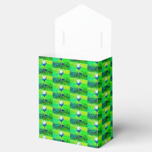 Green Golfing Tiled Favour Boxes