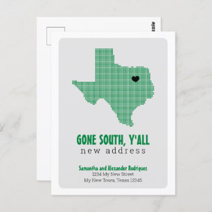 Green Gone South, Y'all Moving Postcard