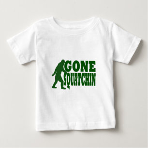 Green gone squatchin slogan text baby T-Shirt