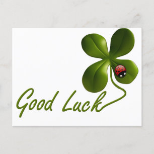 Green Good Luck Clover Ladybug St. Patrick's Day Postcard