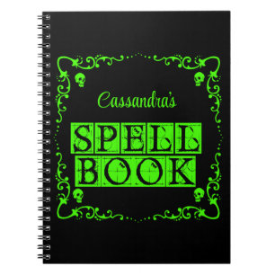 Green Goth Spell Book Personalised