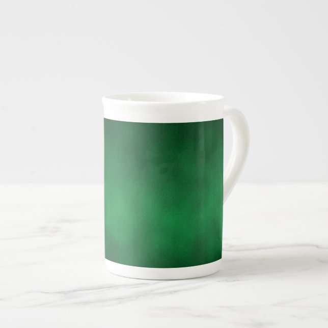 Green Gothic Ombre Background Art Bone China Mug (Front Right)