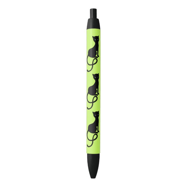 Green Gracious Evil Black Cat Ink Pen (Front Vertical)