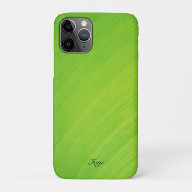 Green gradient Banana leaf texture pattern name Case-Mate iPhone Case (Back)