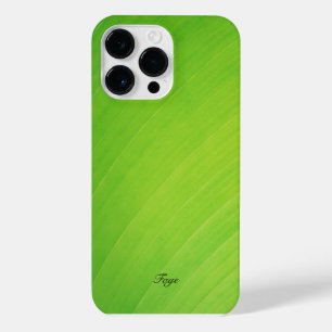 Green gradient Banana leaf texture pattern name iPhone 14 Pro Max Case