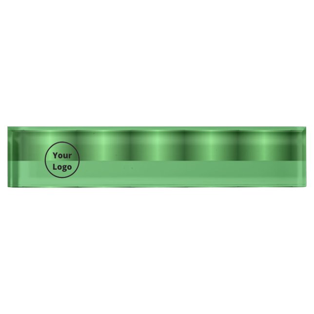 Green gradient business pattern nameplate (Front)