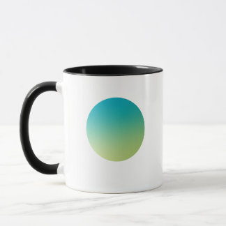 Green Gradient Circle Vignette Abstract Design Mug