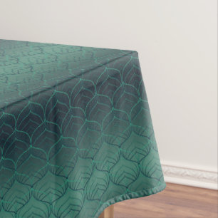Green gradient in art deco style. tablecloth