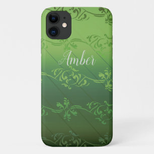 Green Gradient Leaf Pattern Personalised Case-Mate iPhone Case