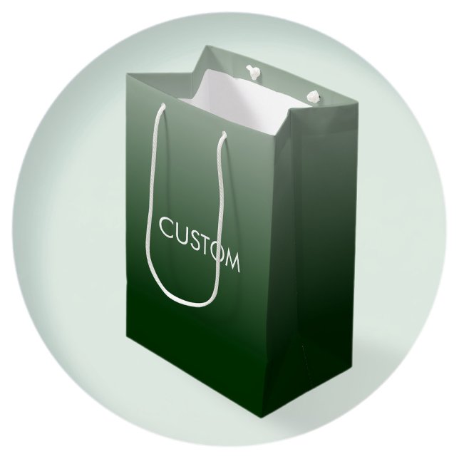 Green Gradient Monogram Medium Gift Bag (Creator Uploaded)