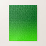 Green Gradient Ombre Vivid Modern Simple Jigsaw Puzzle<br><div class="desc">Show off your style with this simple and elegant green gradient colour design for a classic and fabulous look that shows everyone you are a green colour lover.</div>