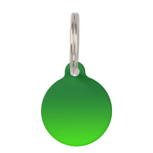 Green Gradient Ombre Vivid Modern Simple Pet Tag