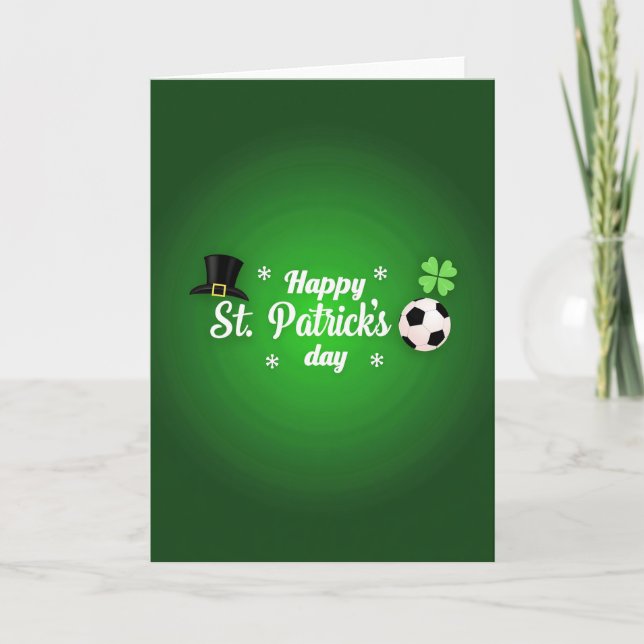 Green Gradient Patrick Day Card (Front)