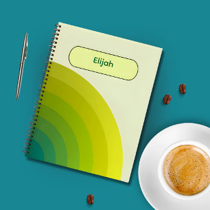 Green Gradient Spiral Notebook for Work