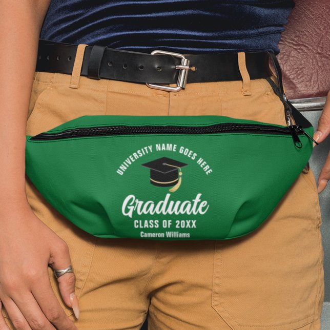 Green Graduate Customisable 2025 Graduation Bum Bags (Creator Uploaded)