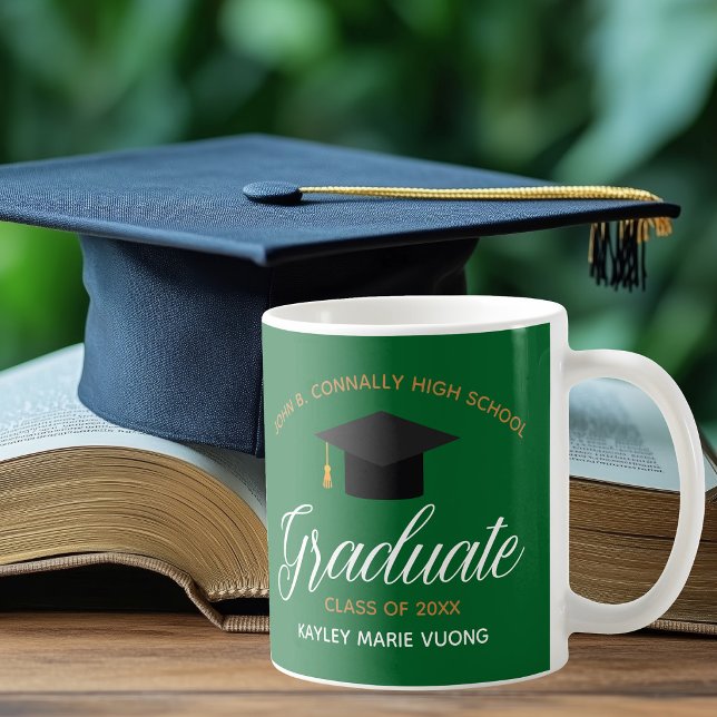 Green Graduate Customised Graduation Coffee Mug (Creator Uploaded)