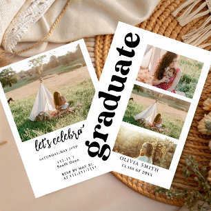  Green graduate photo  Graduation Party Class 26  Invitation