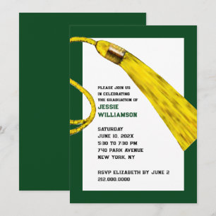 Green Graduation Party Invitations
