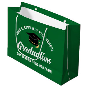 Green Graduation Party Personalised 2026 Graduate Large Gift Bag