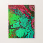 Green graffiti girl