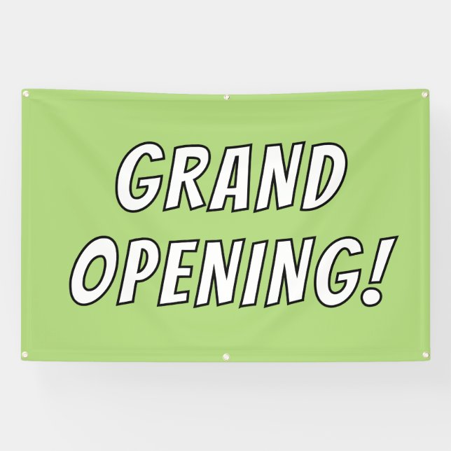 Green Grand Opening! Banner (Horizontal)