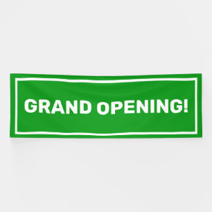 green grand opening business banner