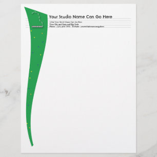 Green Grand Piano Letterhead