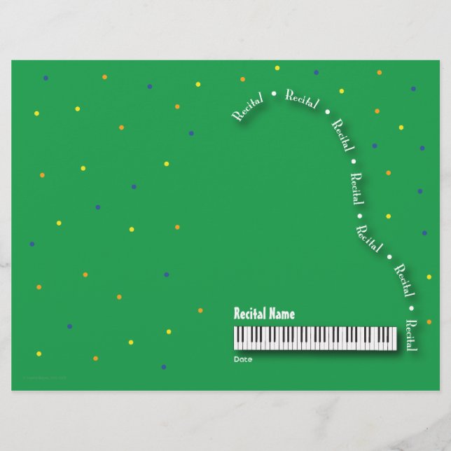 Green Grand Piano Recital Blank (Front)