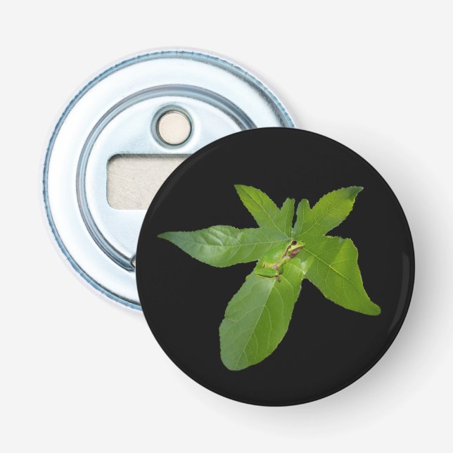 Green Grape Leaf Frog, Bottle Opener (Front)