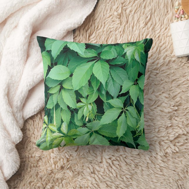 Green Grape Leaves Cushion (Blanket)